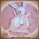 GRAIN DE BLE SOS DOUDOU LAPIN BLANC PLAT ROSE ROND LIBELLULE