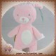 TEX SOS DOUDOU LAPIN ROSE ROND BLANC