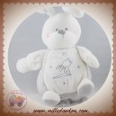 NICOTOY SOS DOUDOU LAPIN BOULE GRIS BLANC MUSICAL ETOILES