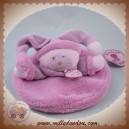 DOUDOU ET COMPAGNIE OURS ROSE PLAT ROND MACARON SOS