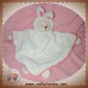 BUKOWSKI SWEDEN SOS DOUDOU OURS PLAT PLUME ECRU DEGUISE LAPIN ROSE