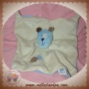 LES CHATOUNETS SOS DOUDOU CHIEN BLEU PLAT ECRU BEIGE ROND