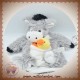 HISTOIRE D'OURS SOS DOUDOU ANE POIL GRIS BLANC MARIONNETTE CANARD JAUNE