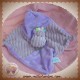 BABYNAT BABY NAT SOS DOUDOU HIPPOPOTAME PLAT VIOLET MAUVE COTELES