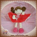 DOUDOU ET COMPAGNIE SOS POUPEE DEMOISELLES FUSHIA ROSE PLAT ROBE