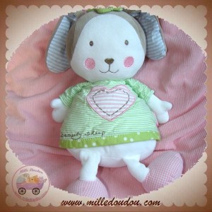 BABYSUN SOS DOUDOU LAPIN BLANC BEIGE ROBE VERTE BEAUTY SLEEP