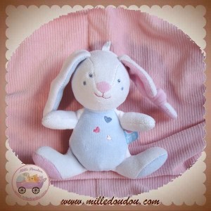 SUCRE D'ORGE SOS DOUDOU LAPIN CORPS ROSE BLEU COEUR NOEUD