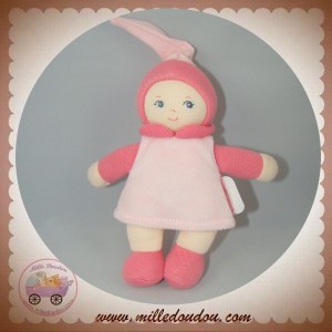 COROLLE SOS DOUDOU POUPEE TISSU ROSE 14 CM