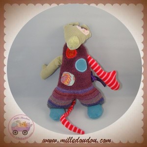 MOULIN ROTY SOS DOUDOU LOUP VERT CORPS LAINE VIOLET ROND LES JOLIS PAS BEAUX