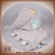 TEX SOS DOUDOU ELEPHANT GRIS PLAT ATTACHE TETINE