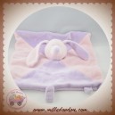 BABOU SOS DOUDOU LAPIN PLAT ROSE VIOLET ATTACHE TETINE