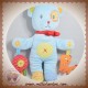 NICOTOY SOS DOUDOU OURS BLEU CLAIR ROND VERT CROIX EVEIL CHAT