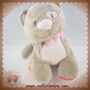 NOUKIE'S SOS DOUDOU CHAT IRIS & BABETTE GRIS COEUR ROSE 20 CM