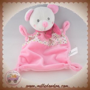 NICOTOY SOS DOUDOU OURS BLANC PLAT ROSE NUAGE