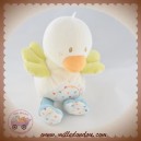 SUCRE D'ORGE SOS DOUDOU CANARD POUSSIN BLANC POIS AILES JAUNES 20 CM