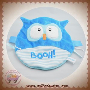 LUMINOU SOS DOUDOU HIBOU CHOUETTE FLUORESCENT PLAT BLEU BOOH