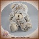 LA GRANDE RECRE SOS DOUDOU OURS POIL CHINE MARRON ECRU LGRI