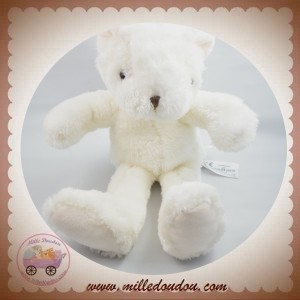 BOUT'CHOU MONOPRIX SOS DOUDOU OURS BLANC A PETIT POIL