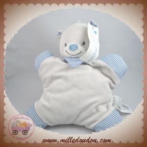BOUT'CHOU MONOPRIX SOS DOUDOU OURS QUASI PLAT GRIS BANDANA BLEU HOCHET BOUT'CHOU MONOPRIX SOS DOUDOU OURS QUASI PLAT GRIS BANDANA BLEU HOCHET