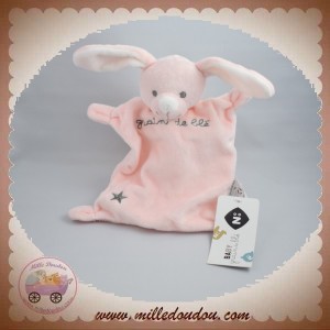 GRAIN DE BLE SOS DOUDOU LAPIN ROSE PLAT GRIS ETOILE