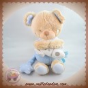 TEX SOS DOUDOU OURS BEIGE CORPS BLEU FUSEE MUSICAL