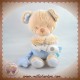 TEX SOS DOUDOU OURS BEIGE CORPS BLEU FUSEE MUSICAL