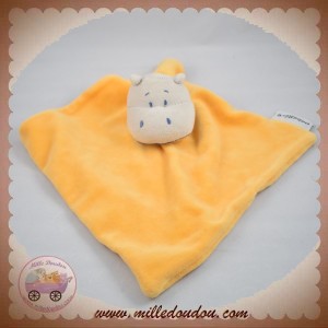 BEBEREVE SOS DOUDOU HIPPOPOTAME GRIS PLAT ORANGE