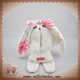 CATIMINI SOS DOUDOU LAPIN PLAT BLANC FLEURS