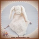 CYRILLUS SOS DOUDOU LAPIN PLAT ECRU BLANC ROSE ETOILE BOUCLETTE