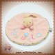 KALOO SOS DOUDOU LAPIN BEIGE PLAT ROND ROSE COQUINETTE