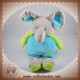 SUPER U SOS DOUDOU ELEPHANT GRIS CORPS BLEU ETOILES VERTES