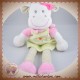 BEBEREVE SOS DOUDOU GIRAFE ROBE VERTE FLEURS ROSE