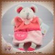 DOUDOU ET COMPAGNIE SOS SOURIS GRISE MARIONNETTE ROSE PLIC PIOC