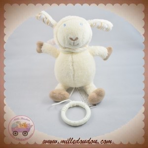 BABYSUN BABY FEHN SOS DOUDOU CHIEN MOUTON ECRU MUSICAL 18 CM