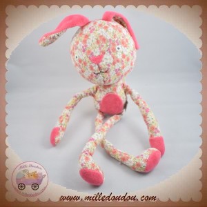 DPAM SOS DOUDOU LAPIN FLEURS ROSE DU PAREIL AU MEME