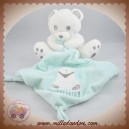 SIMBA NICOTOY SOS DOUDOU OURS BLANC MOUCHOIR BLEU SWEET POLAIRE