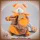 BABYNAT BABY NAT SOS DOUDOU CHIEN CHARLY MARIONNETTE MARRON ORANGE COOKIES