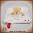 DMC SOS DOUDOU OURS PLAT BLANC BAVOIR BRODER COEUR ROUGE