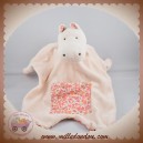 DPAM SOS DOUDOU HIPPOPOTAME PLAT BEIGE POCHE FLEURS NOEUD