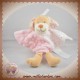 TOMKIDS SOS DOUDOU CHIEN BEIGE PLAT ROSE ETOILES GRISES