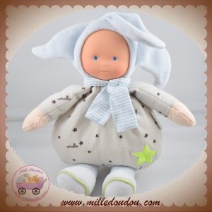 COROLLE SOS DOUDOU LUTIN POUPEE BLEU GRIS ETOILE FLUO