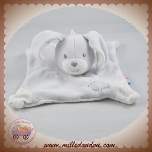 SUCRE D'ORGE DOUDOU LAPIN GRIS CORPS PLAT DOS BLANC ETOILES SOS