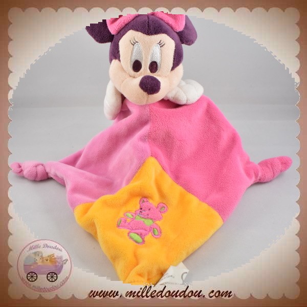 DISNEY NICOTOY SOS DOUDOU MINNIE PLAT ROSE JAUNE OURS DISNEYLAND