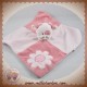 AUBERT P'TIT BISOU SOS DOUDOU VACHE GIRAFE PLAT ROSE FLEUR