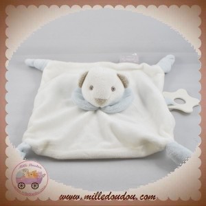 MATHILDE M SOS DOUDOU OURS PLAT BLANC NOEUD ANNEAU DENTITION