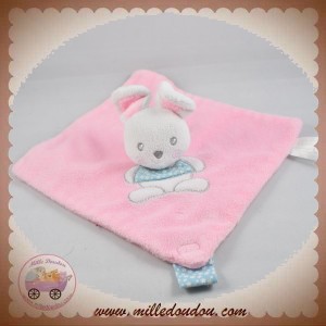 CARTOON CLUB SOS DOUDOU LAPIN PLAT ROSE ATTACHE TETINE BLEU