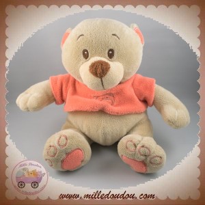 DIVERS SOS DOUDOU OURS BEIGE PULL ORANGE DOUKIDOU KIMBALOO