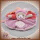 BABYNAT BABY NAT SOS DOUDOU CHAT GRIS PLAT ROND ROSE VIOLET