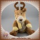 HISTOIRE D'OURS SOS DOUDOU RENNES CERF MARRON ECHARPE JAUNE