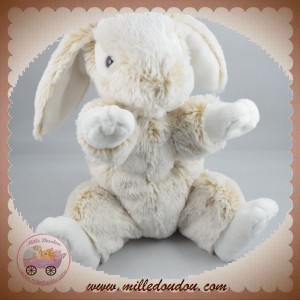 SOFT FRIENDS LGRI SOS DOUDOU LAPIN BLANC REFLET ROUX MARRON